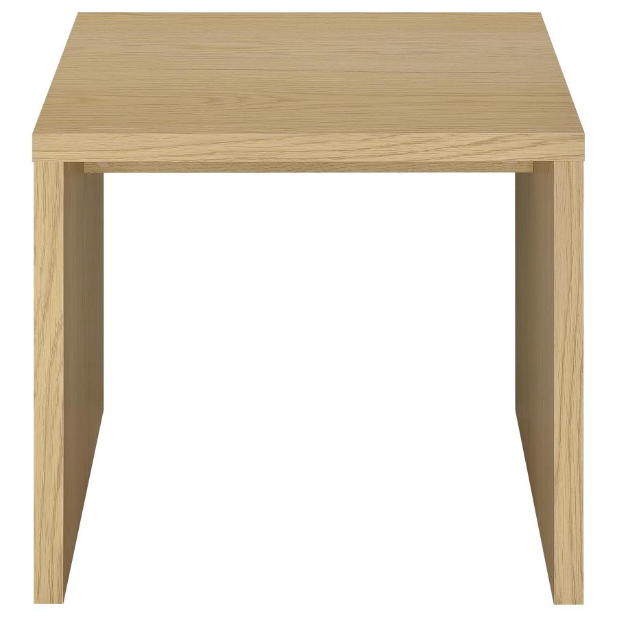 Canoga Engineered Wood Accent Side End Table Light Oak view 3