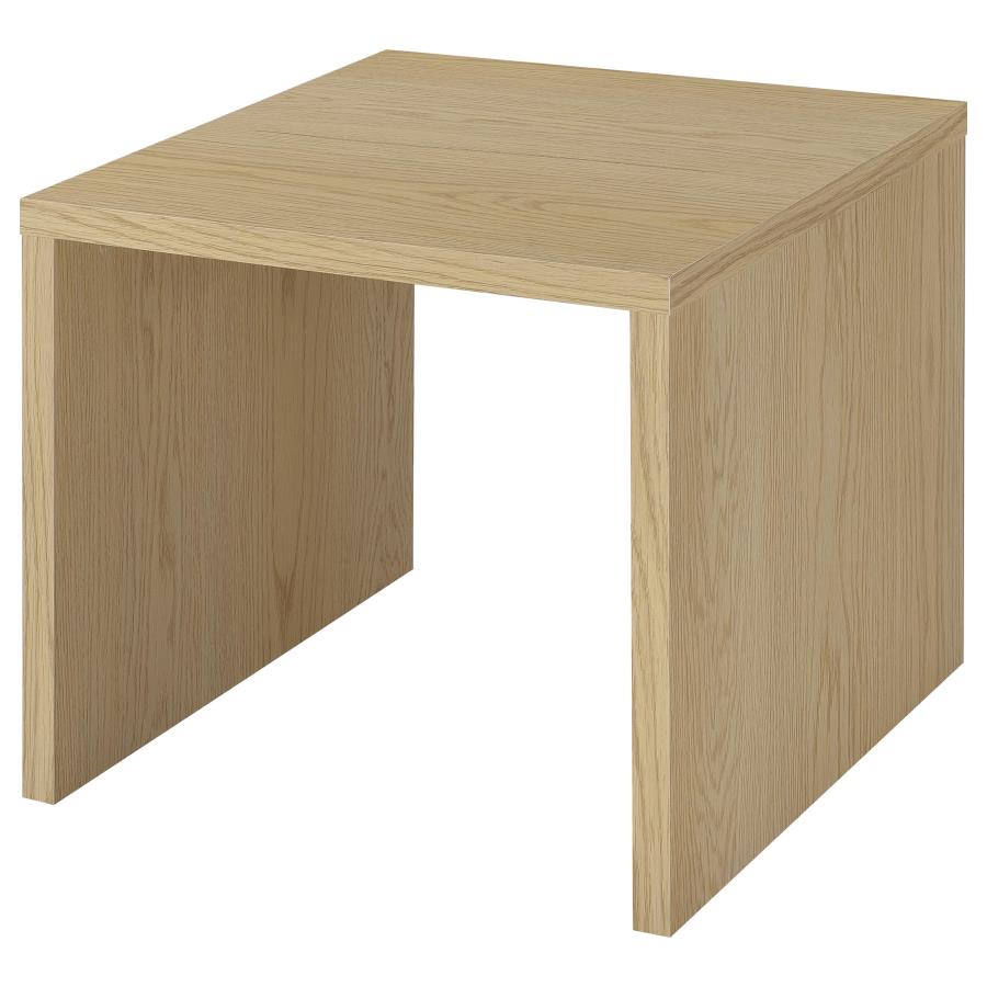 Canoga Engineered Wood Accent Side End Table Light Oak view 4