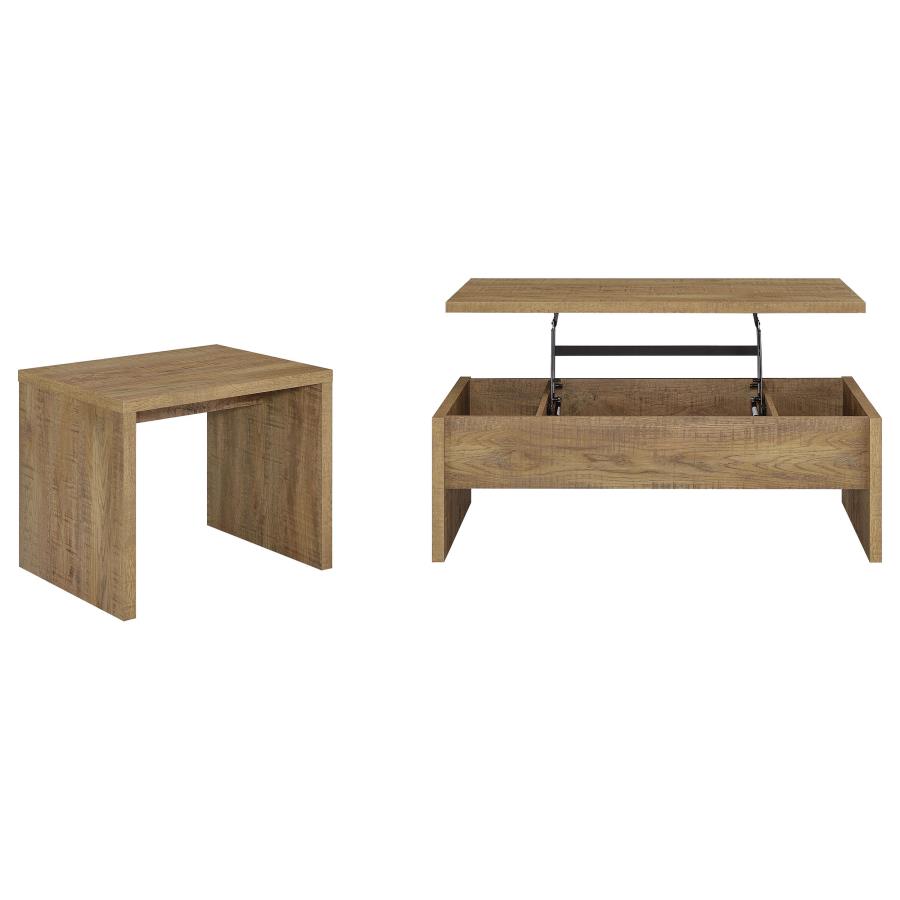 Canoga 2-piece Lift Top Cocktail Coffee Table Set Mango view 2