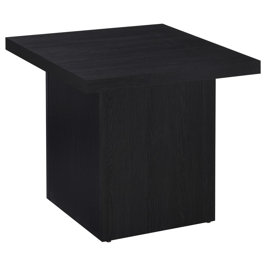 Devar 3-piece Square Cocktail Coffee End Table Set Black view 3