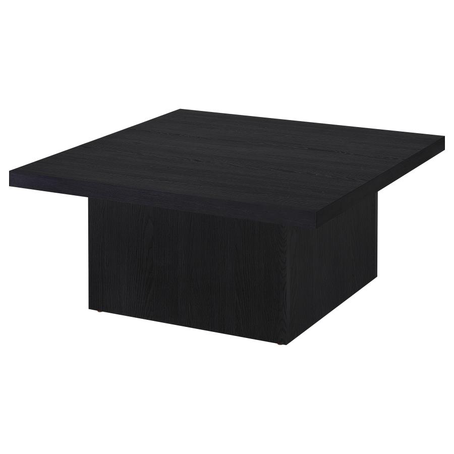 Devar Square Engineered Wood Cocktail Coffee Table Black view 4