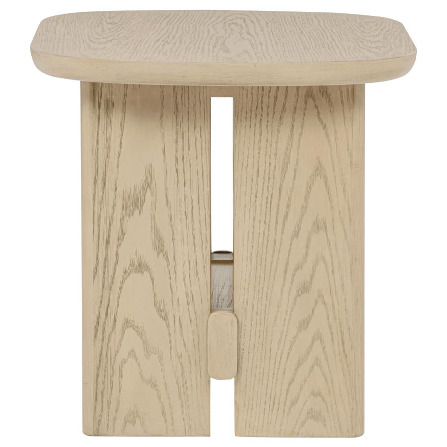 Kailani 3-piece Coastal Coffee and End Table Set Beige Oak view 5
