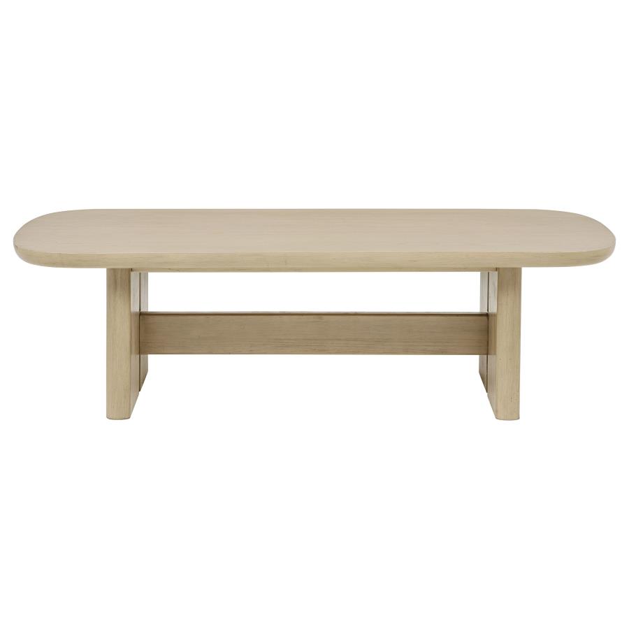 Kailani Coastal Rectangular Cocktail Coffee Table Beige Oak view 3
