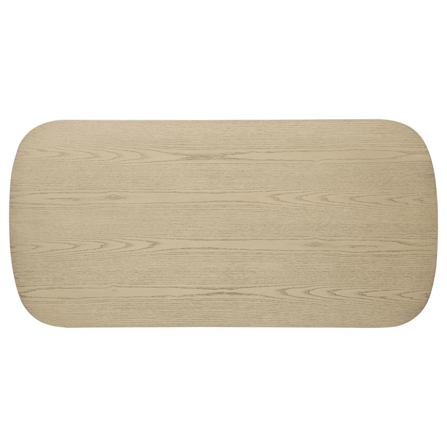 Kailani Coastal Rectangular Cocktail Coffee Table Beige Oak view 6
