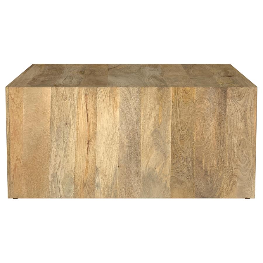 Benton Square Solid Mango Wood Coffee Table Natural view 5