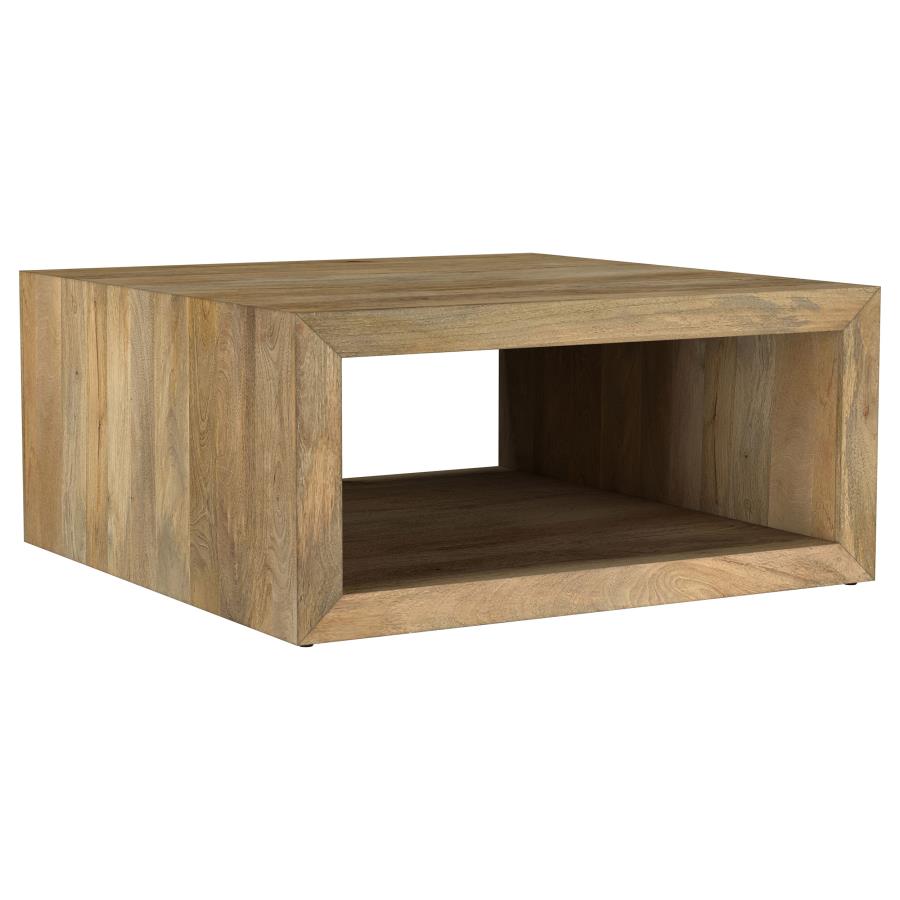 Benton Square Solid Mango Wood Coffee Table Natural view 6