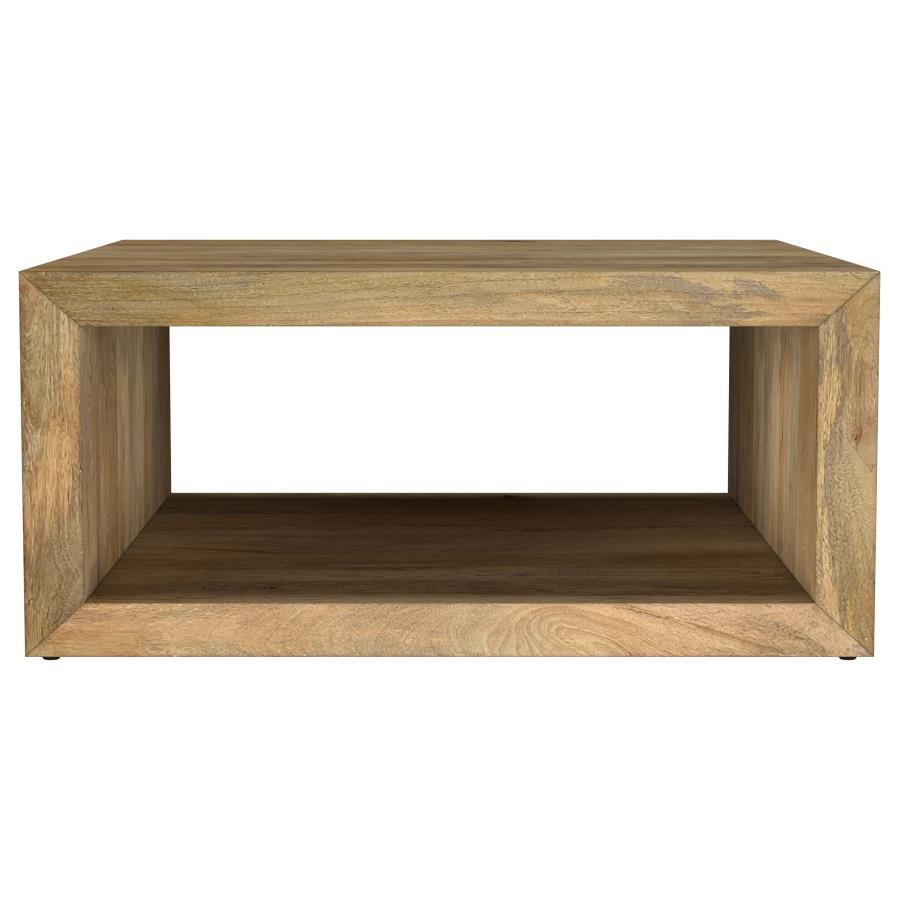 Benton Square Solid Mango Wood Coffee Table Natural view 7