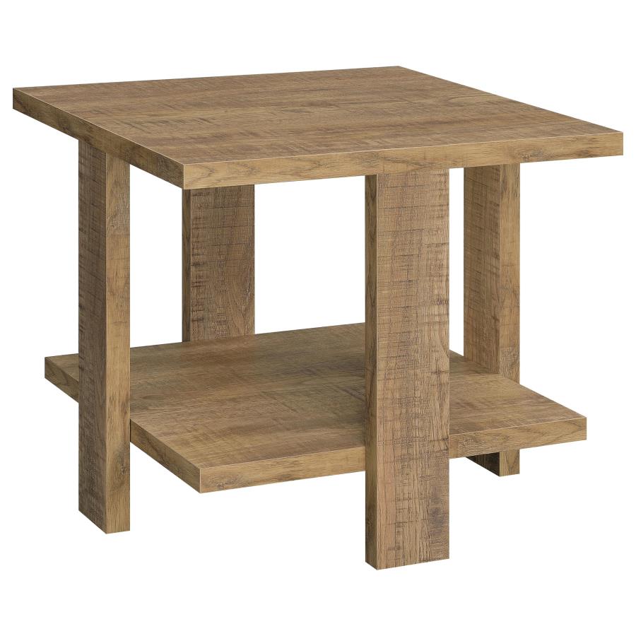 Dawn 2-piece Round Coffee and End Table Set Mango Brown view 3