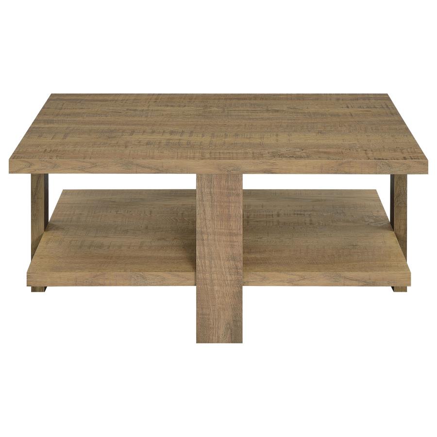 Dawn Square Engineered Wood Coffee Table Mango Brown view 3