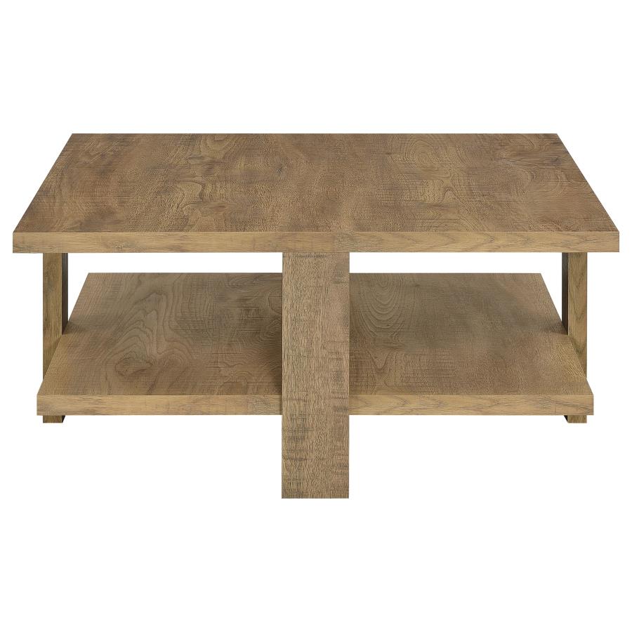 Dawn Square Engineered Wood Coffee Table Mango Brown view 4