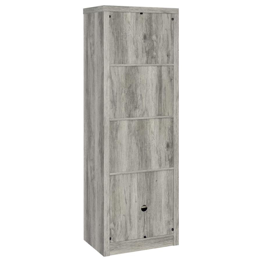 Burke 3-shelf Engineered Wood Media Tower Grey Driftwood view 6