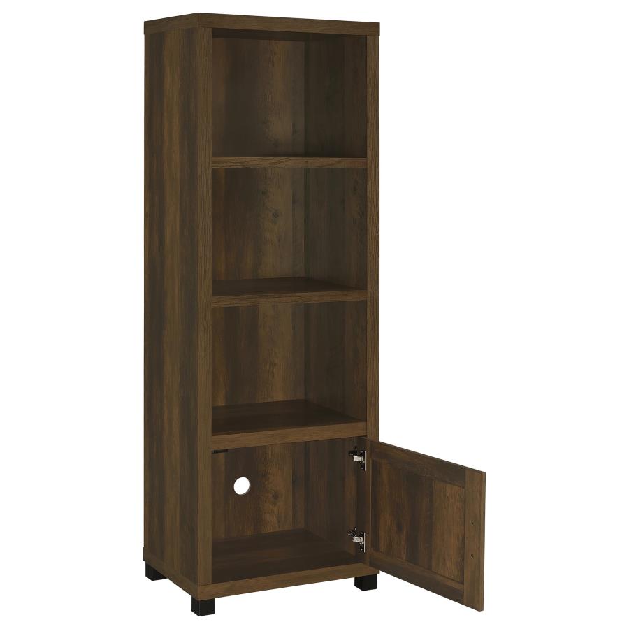 Sachin 3-shelf Engineered Wood Media Tower Dark Pine view 3