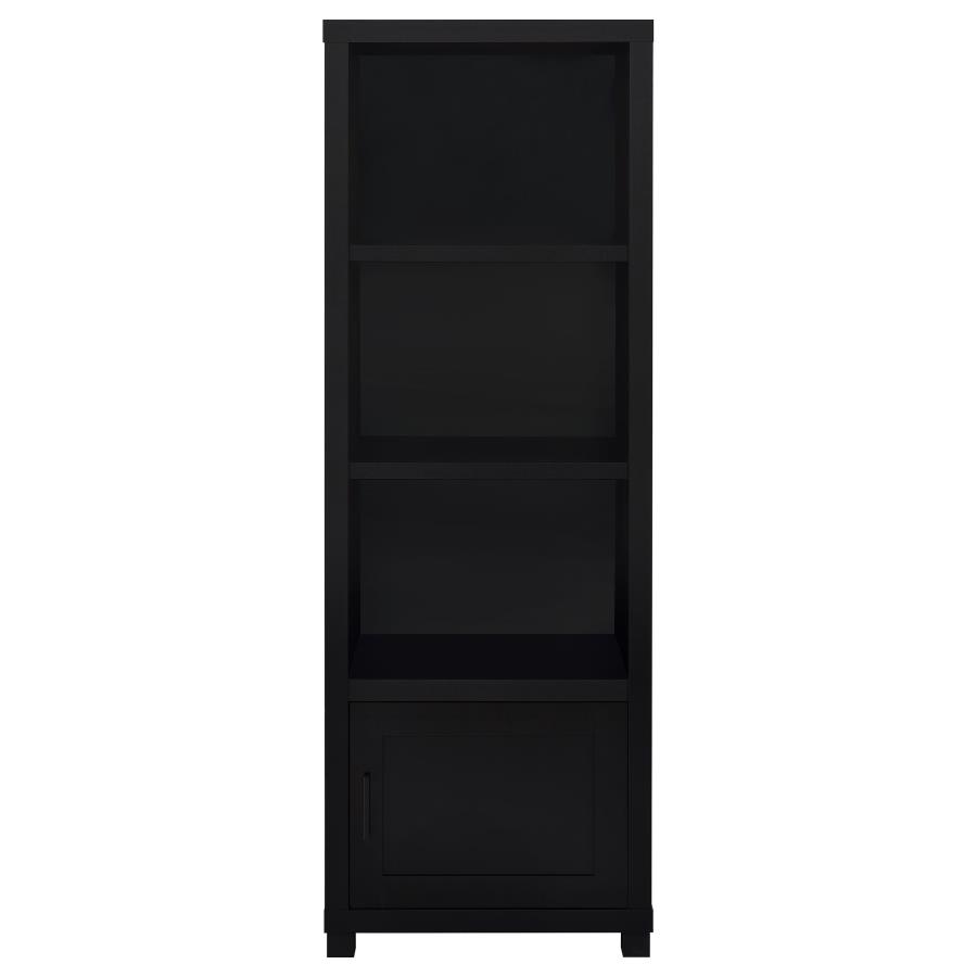 Jupiter 3-shelf Engineered Wood Media Tower Black view 4