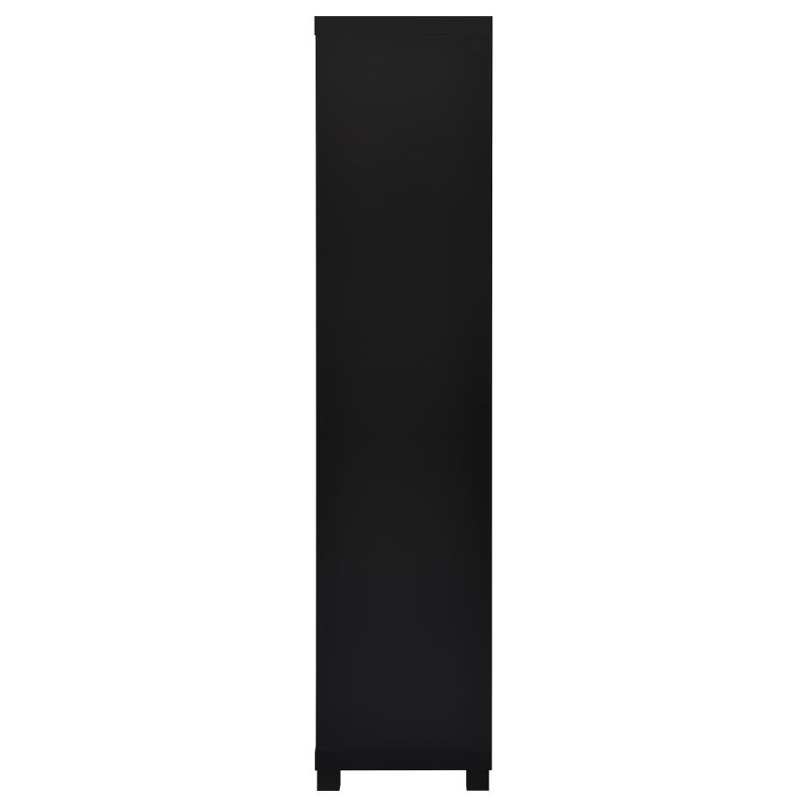 Jupiter 3-shelf Engineered Wood Media Tower Black view 5