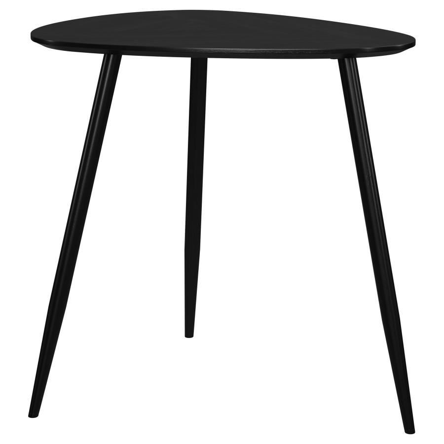 Odessa 2-piece Triangular Coffee and End Table Set Black view 3