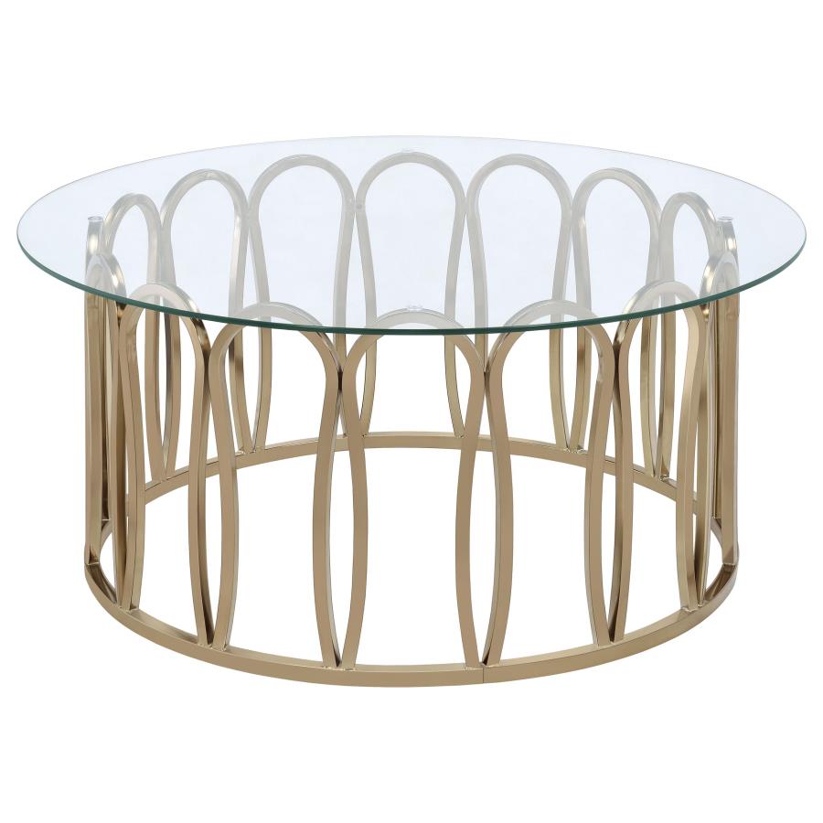 Monett 3-piece Coffee and End Table Set Chocolate Chrome view 4