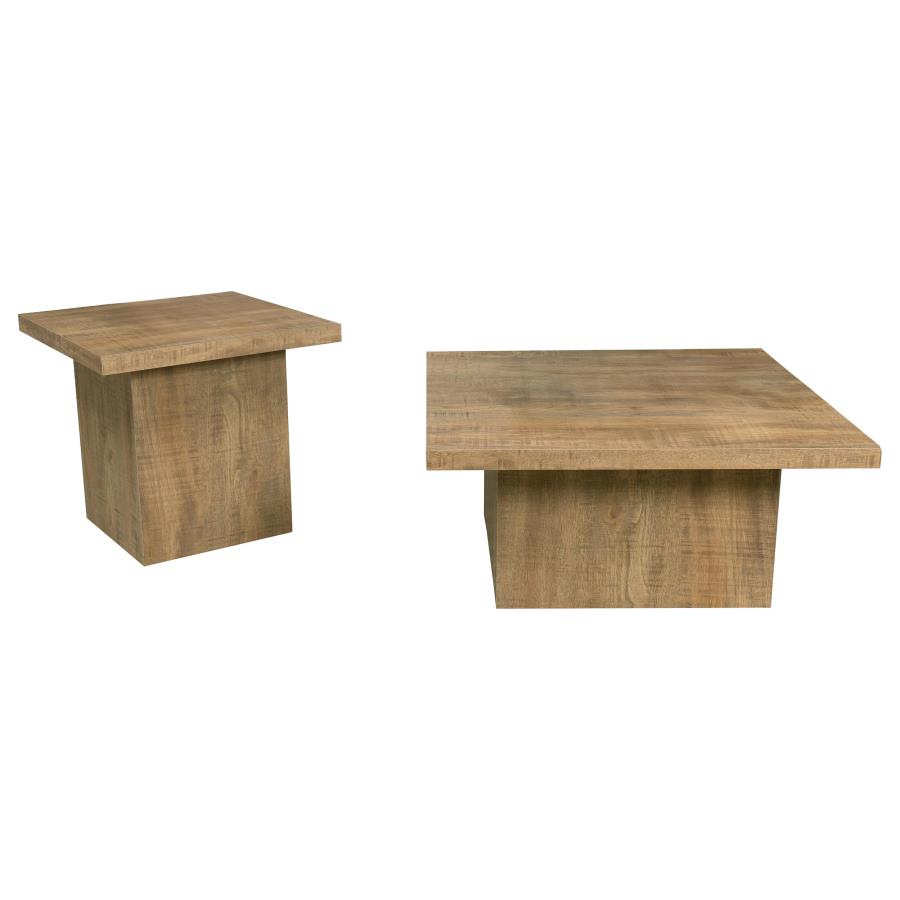 Devar 2-piece Square Coffee and End Table Set Mango view 2