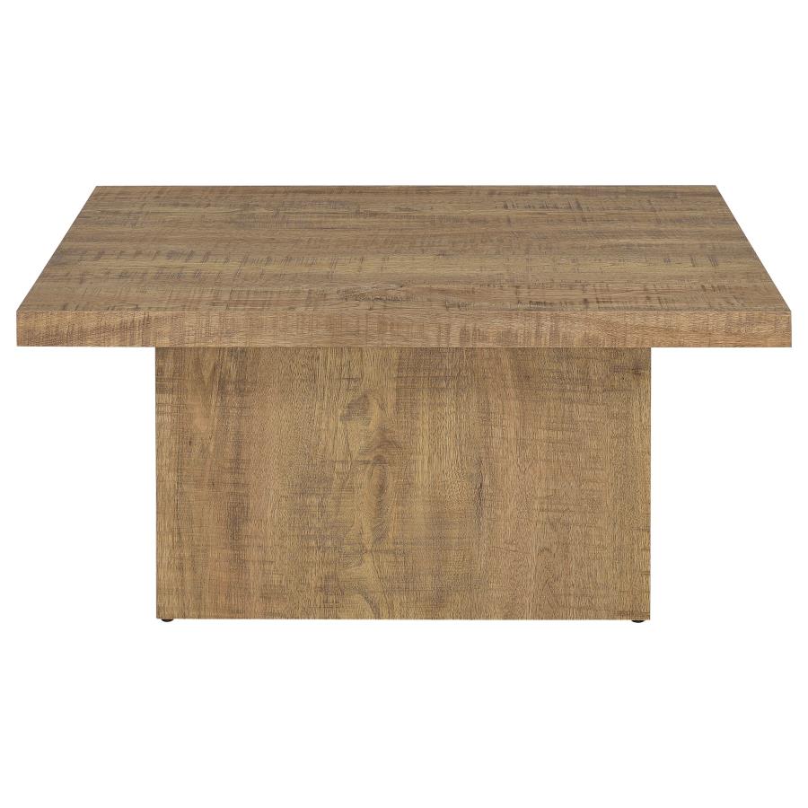 Devar Square Engineered Wood Coffee Table Mango Brown view 3