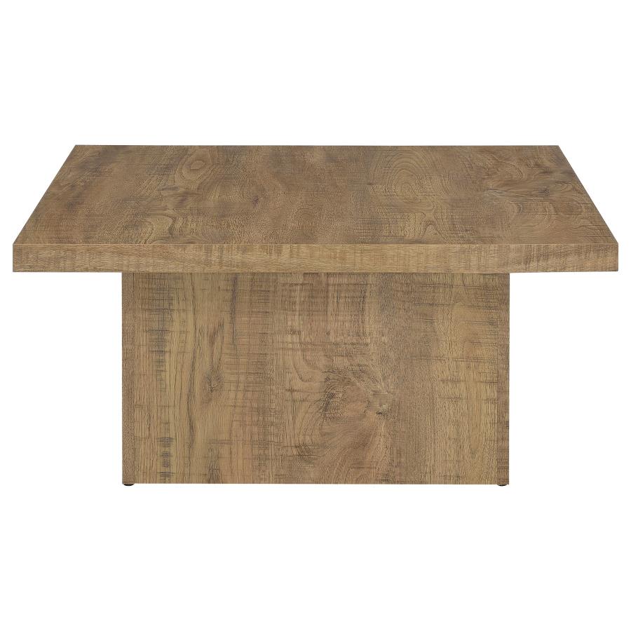Devar Square Engineered Wood Coffee Table Mango Brown view 4