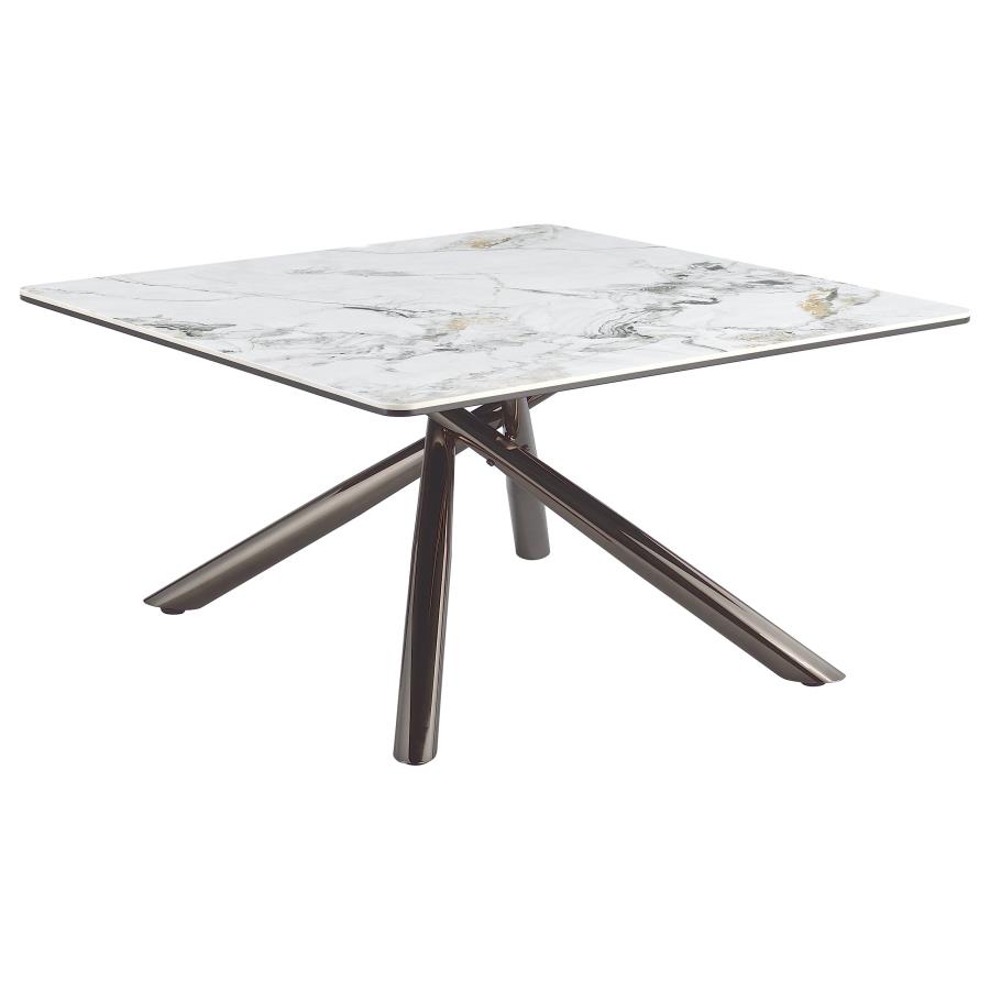 Carvell 2-piece Square Coffee and End Table Set Mirage White view 5