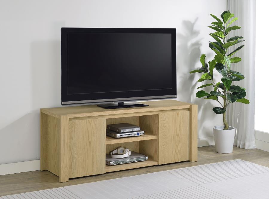 Laurelton 60-inch 2-door TV Stand Media Console Light Oak view 2