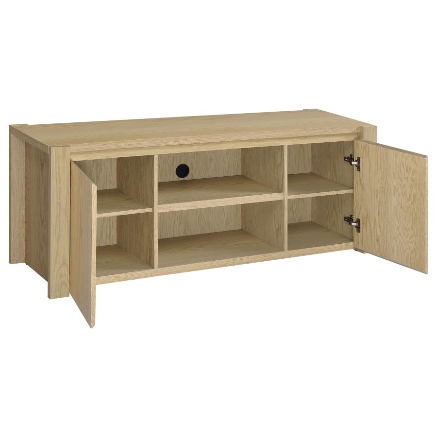 Laurelton 60-inch 2-door TV Stand Media Console Light Oak view 3