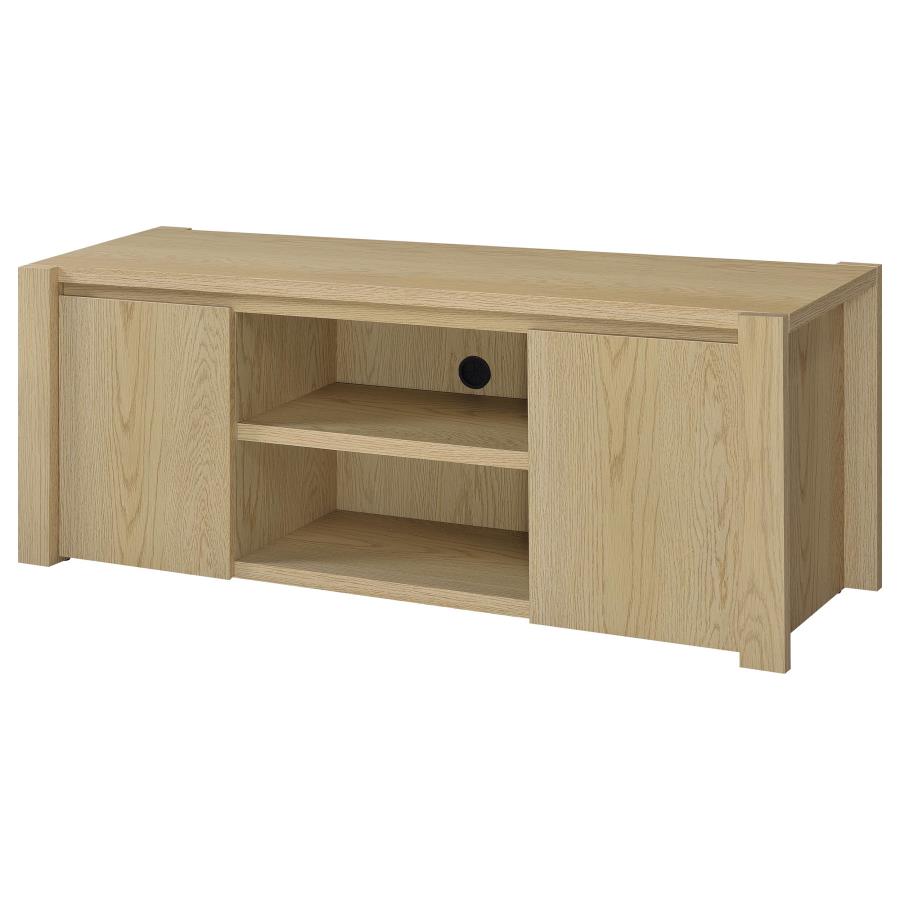 Laurelton 60-inch 2-door TV Stand Media Console Light Oak view 5