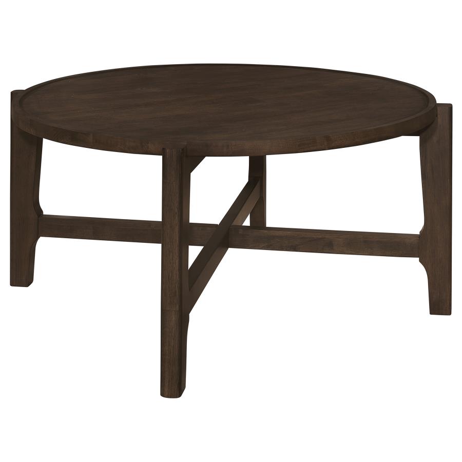 Cota 2-piece Solid Wood Coffee and End Table Set Dark Brown view 7