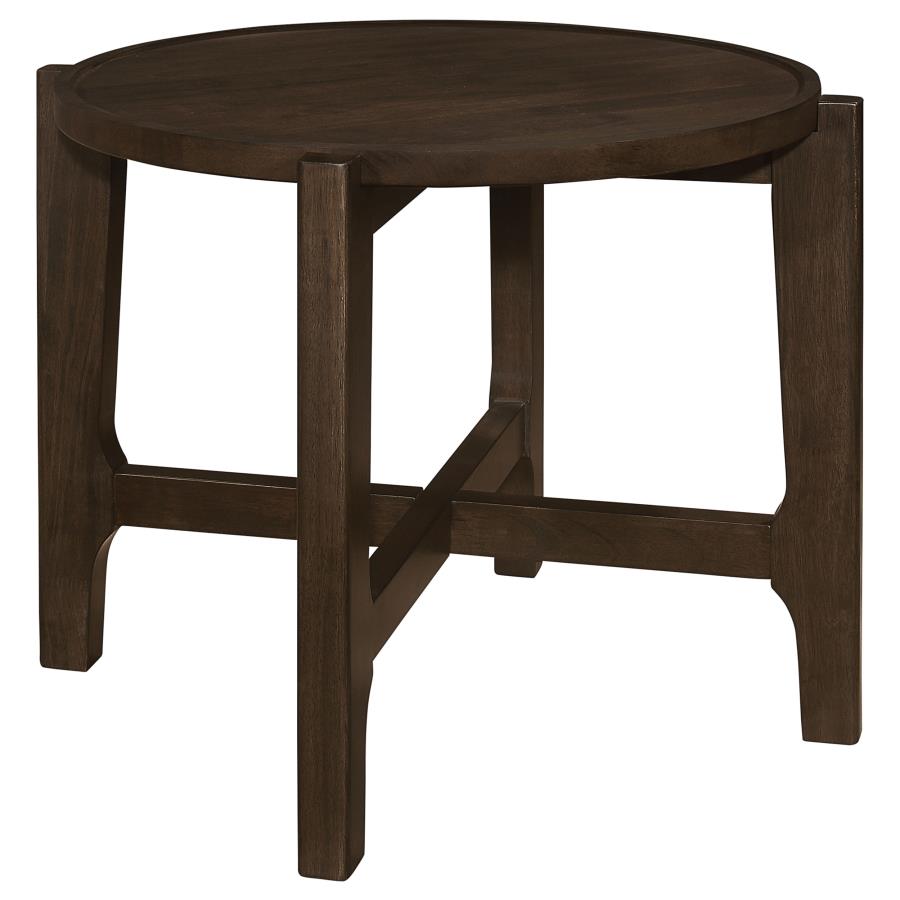 Cota 3-piece Solid Wood Coffee and End Table Set Dark Brown view 3