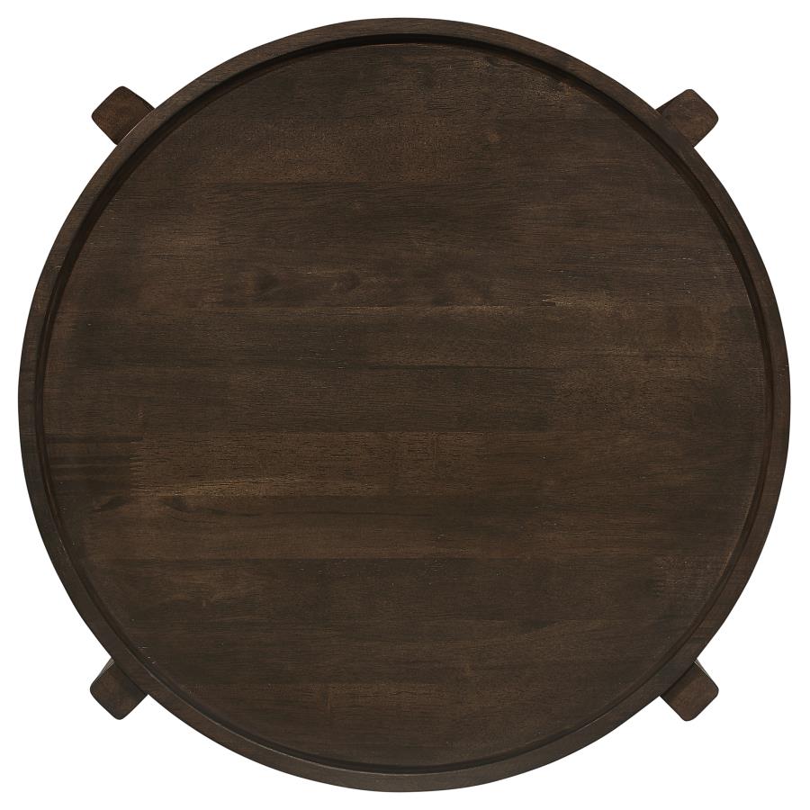Cota 3-piece Solid Wood Coffee and End Table Set Dark Brown view 6