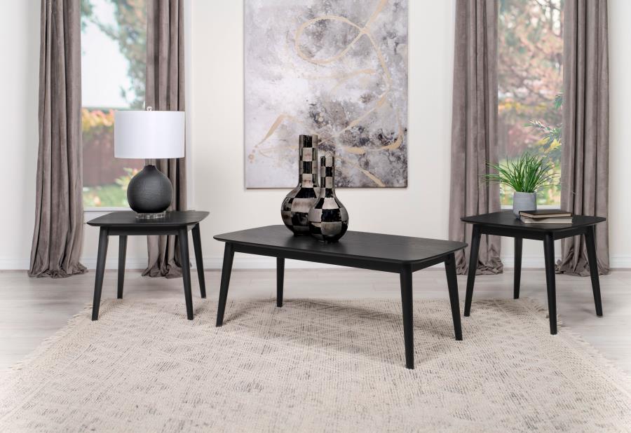 Radley 3-piece Rectangular Coffee Table Set Black view 2