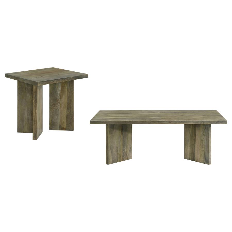Andando 2-piece Coffee and End Table Set Mango Brown view 2
