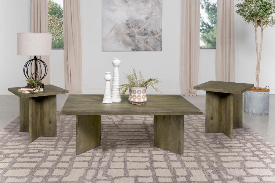 Andando 3-piece Coffee and End Table Set Mango Brown