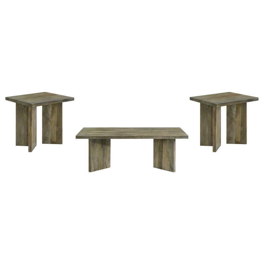 Andando 3-piece Coffee and End Table Set Mango Brown view 2