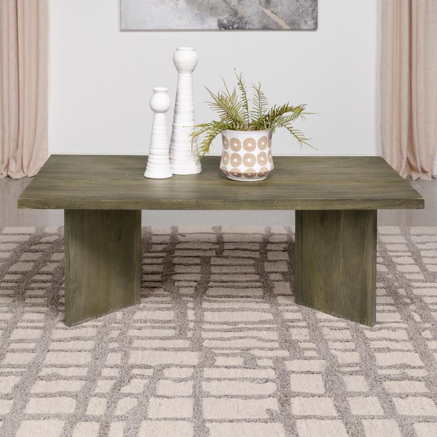 Andando Rectangular Solid Wood Coffee Table Mango Brown view 2
