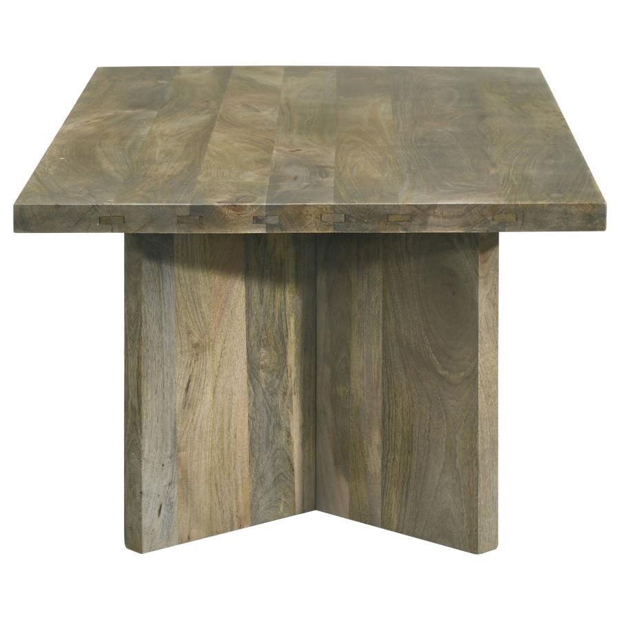 Andando Rectangular Solid Wood Coffee Table Mango Brown view 4