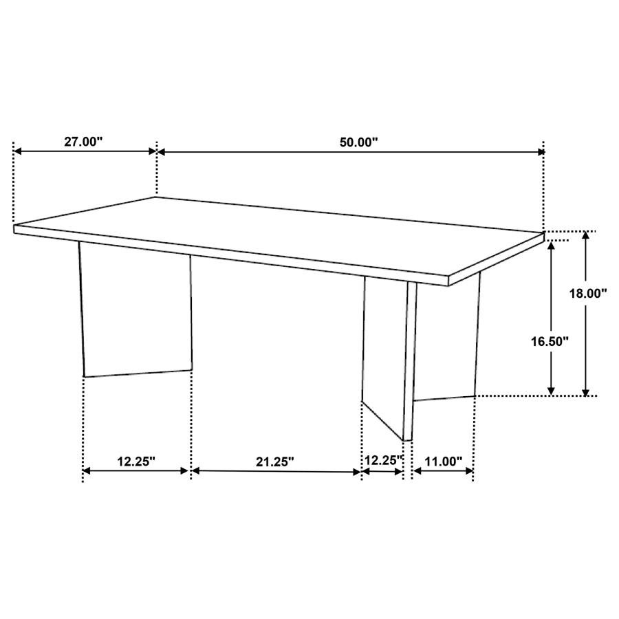 Andando Rectangular Solid Wood Coffee Table Mango Brown view 7