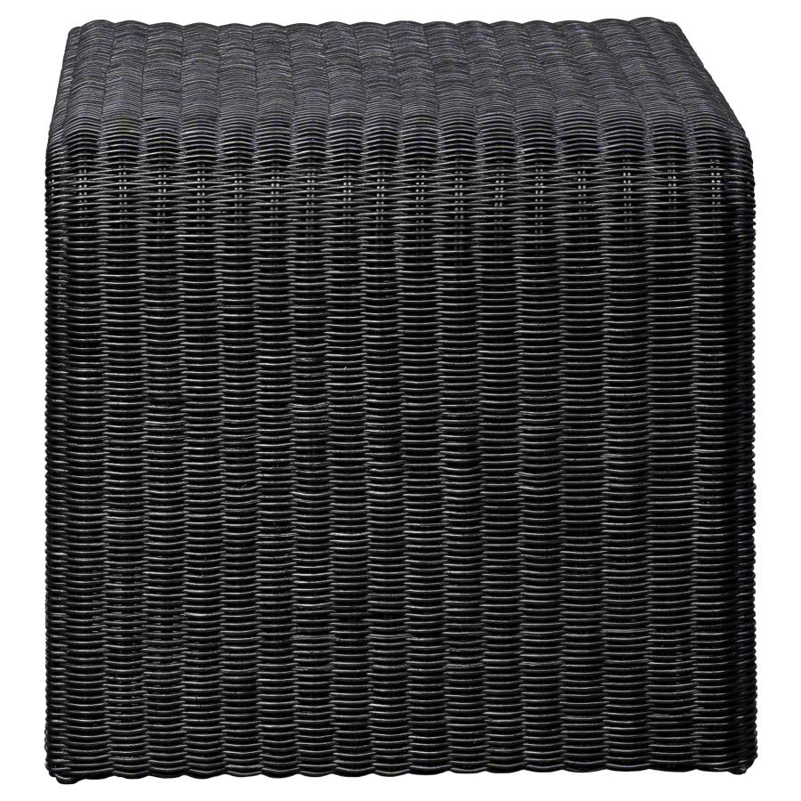 Cahya 2-piece Rattan Coffee and End Table Set Black view 5