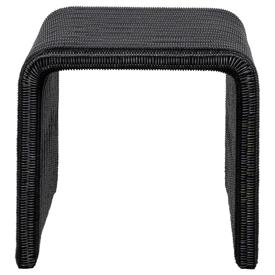 Cahya 3-piece Rattan Coffee and End Table Set Black view 4