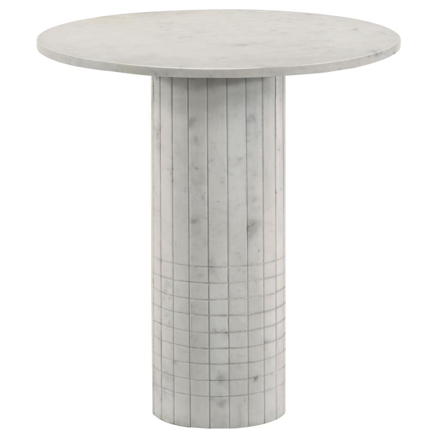 Astoria 2-piece Marble Coffee and End Table Set White view 3