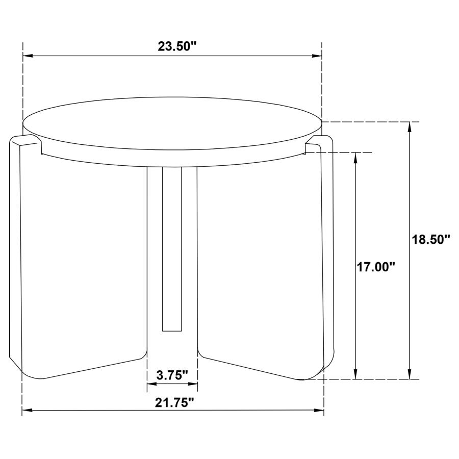Cordova Round Solid Wood End Table Black view 5