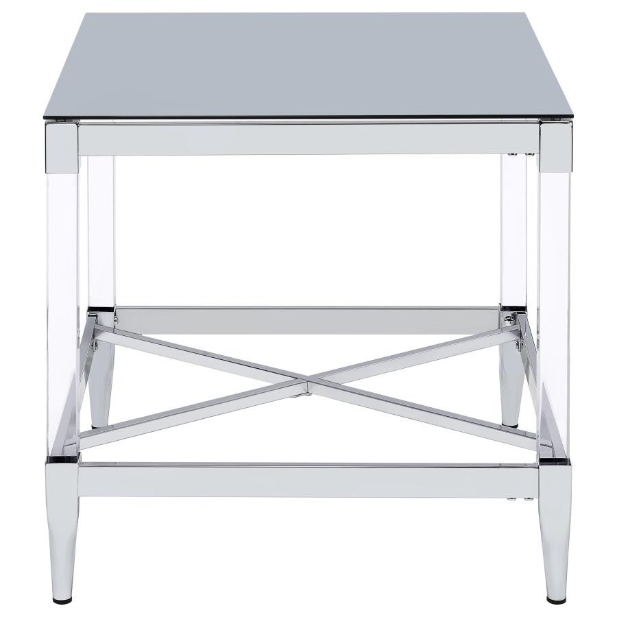 Lindley 2-piece Square Coffee and End Table Set Chrome view 5