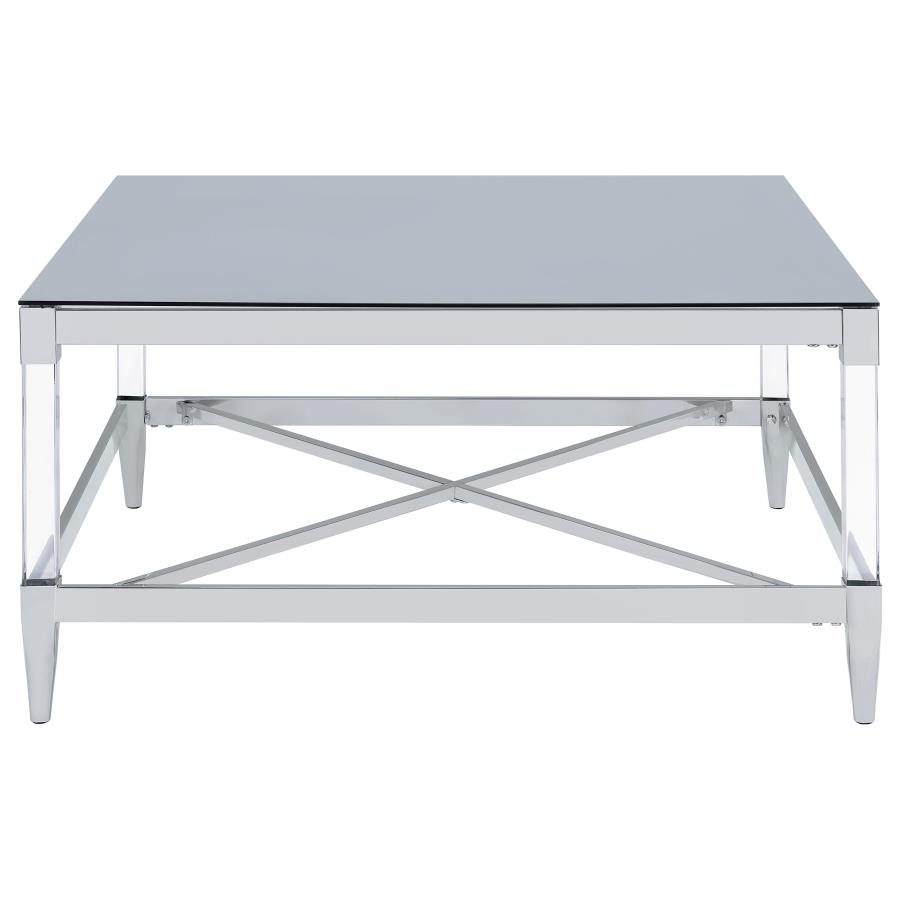 Lindley 2-piece Square Coffee and End Table Set Chrome view 7