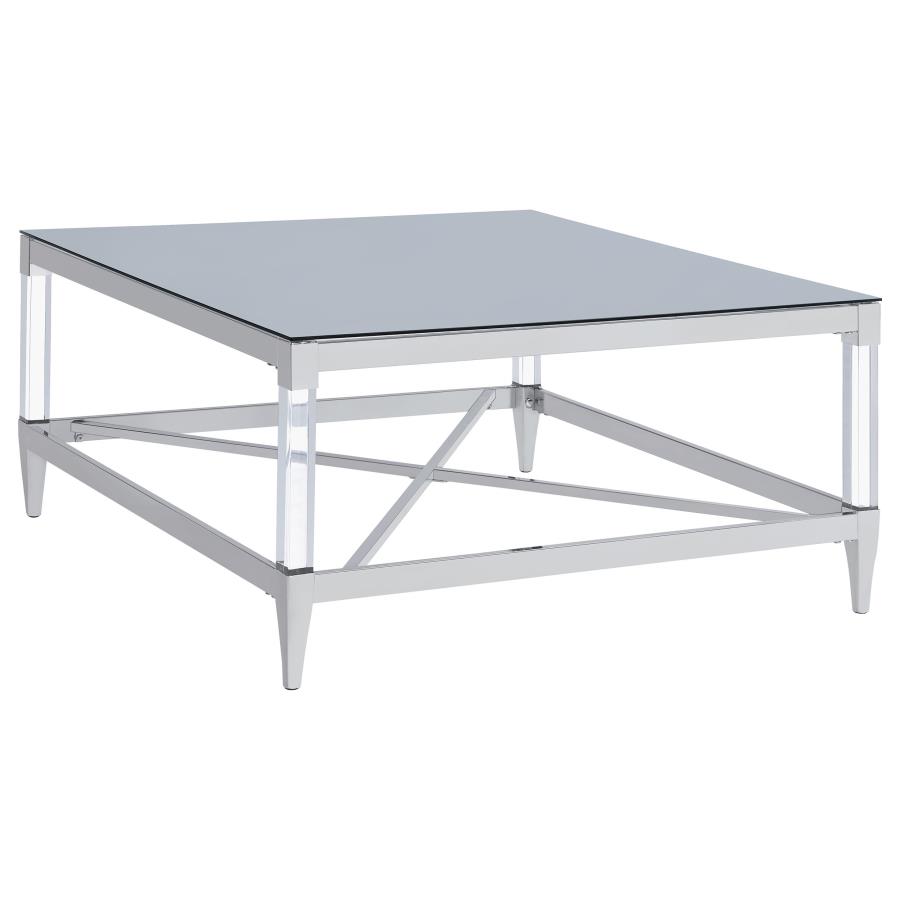 Lindley 3-piece Square Coffee and End Table Set Chrome view 6