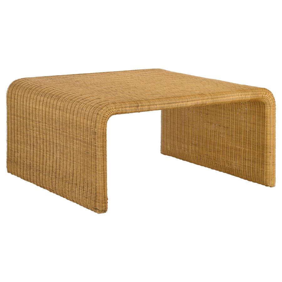 Cahya 2-piece Rattan Coffee and End Table Set Natural view 6