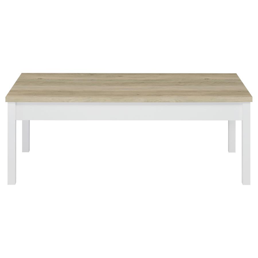 Stacie 3-piece Coffee Table Set Distressed Pine and White view 4