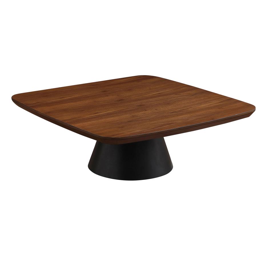 Eason 2-piece Coffee Table Set Walnut and Black view 3