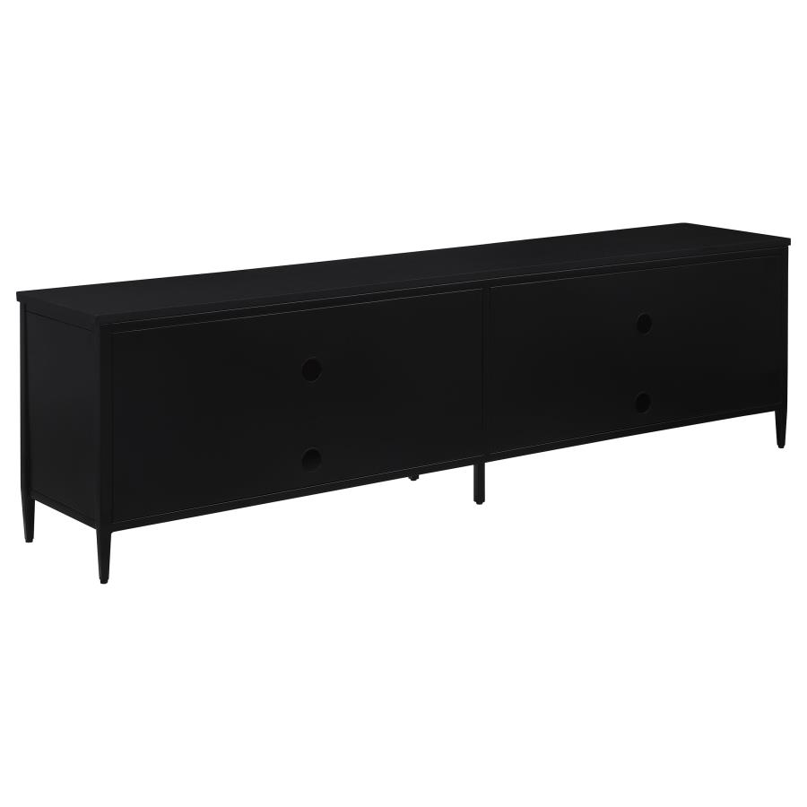 Amherst 4-door 78-inch Metal TV Stand Media Console Black view 7