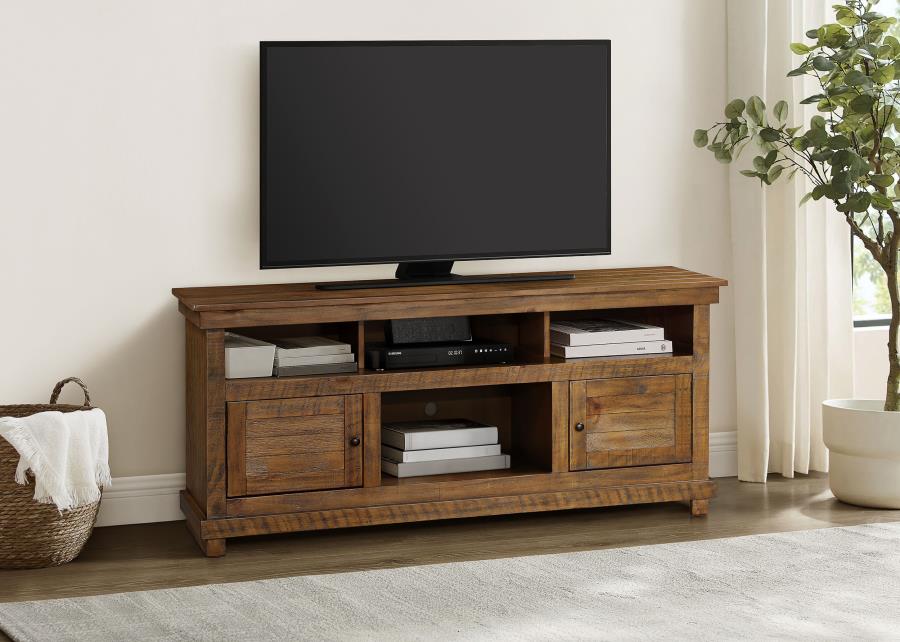 Payne 60-inch TV Stand Media Console Distressed Brown view 2