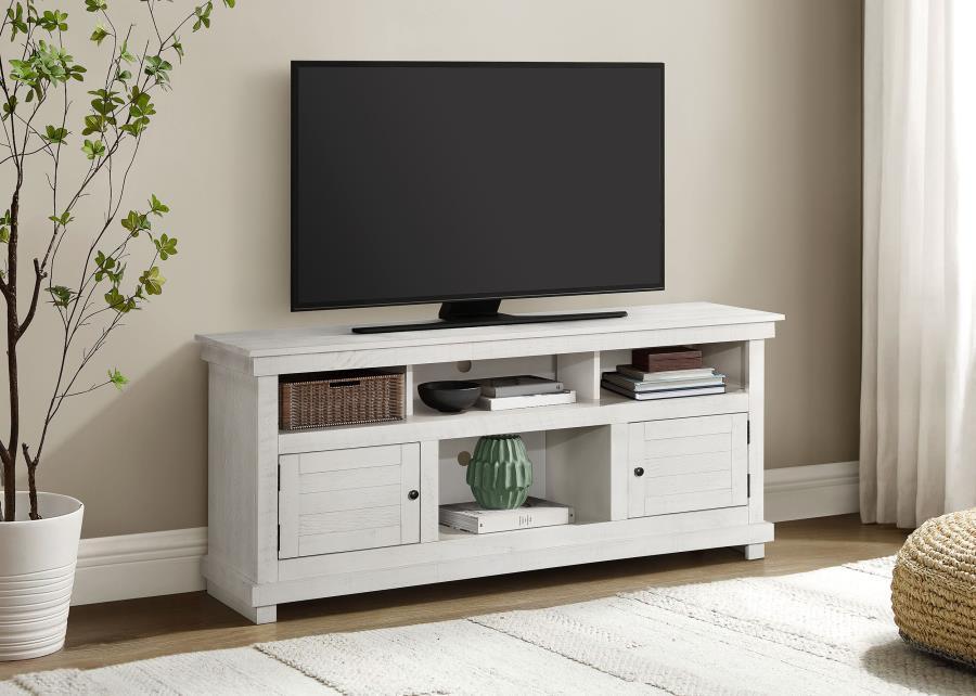 Payne 60-inch TV Stand Media Console Distressed White view 2